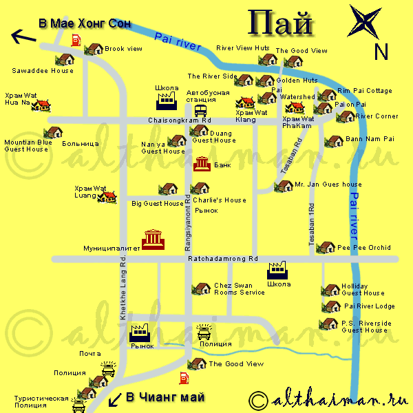 КАРТА МАЕХОНГСОН_MAEHONGSON MAP MAE HONG SON 