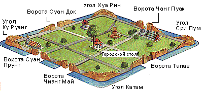 MAP OF CITY CHIANGMAI_КАРТА ГОРОДА ЧИАНГ ЧАНГ МАЙ  МЕЙ