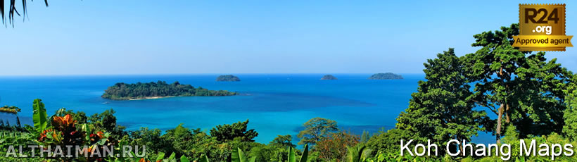 Kai Bae Beach Map, Koh Chang Maps,  หาดไก่แบ้, เกาะช้าง
