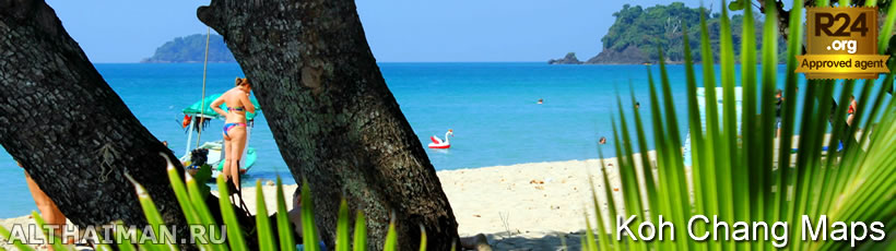 Bailan Beach Map, Koh Chang Maps